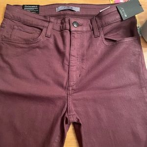 Joe's Jeans-HIGH RISE SKINNY ANKLE // COATED // HURTLEBERRY